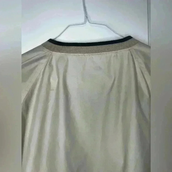 Dockers Golf Windbreaker Jacket Size XL Beige Pullover Stain Defender Pockets - Picture 10 of 11